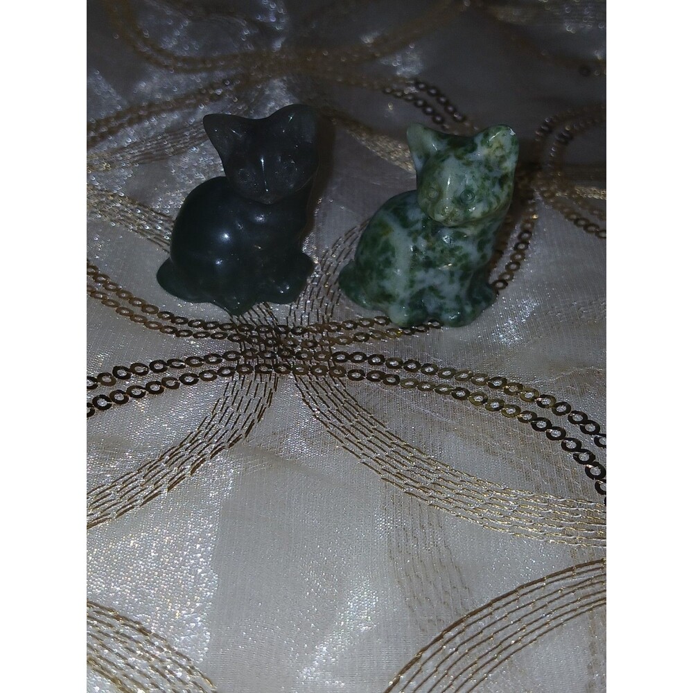 Cat Crystal Carvings